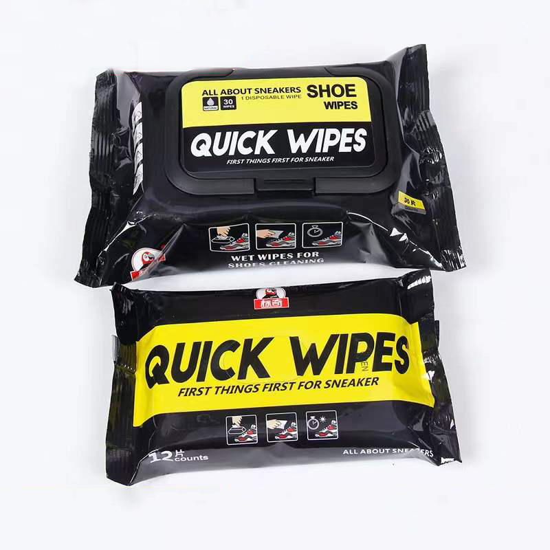 Sneaker Care Wipes - 12/30pcs 일회용 신발 깨끗한 물티슈 휴대용